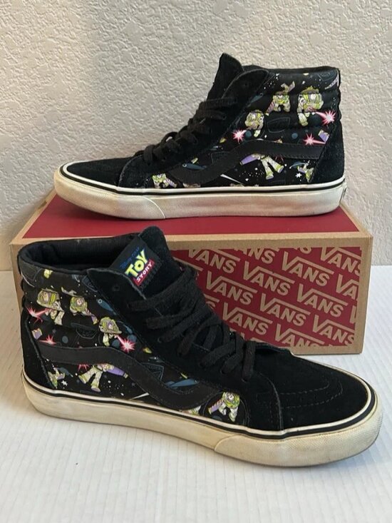 VANS Other - Vans Pixar Toy Story Buzz Lightyear High Top Skate Board Shoes Glow In the Dark
